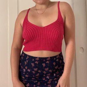 free people knit cropped top